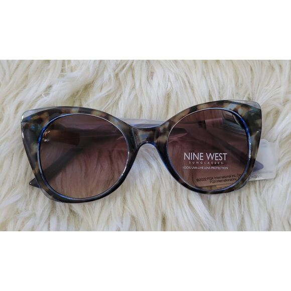 Nine West Two Tone 49mm Tortoise Cat Eye Gradient Sunglasses New - Picture 5 of 11